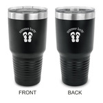 FlipFlop 30 oz Stainless Steel Tumbler - Black - Double Sided (Personalized)