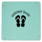 FlipFlop 9" x 9" Teal Leatherette Snap Up Tray - APPROVAL