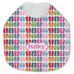 FlipFlop Jersey Knit Baby Bib w/ Name or Text