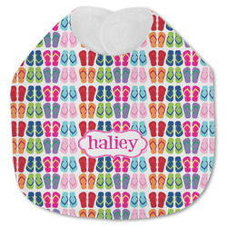 FlipFlop Jersey Knit Baby Bib w/ Name or Text