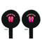 FlipFlop Black Plastic 7" Stir Stick - Double Sided - Round - Front & Back