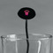 FlipFlop Black Plastic 7" Stir Stick - Oval - Main