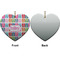 FlipFlop Ceramic Flat Ornament - Heart Front & Back (APPROVAL)