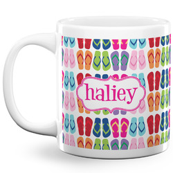 FlipFlop 20 Oz Coffee Mug - White (Personalized)