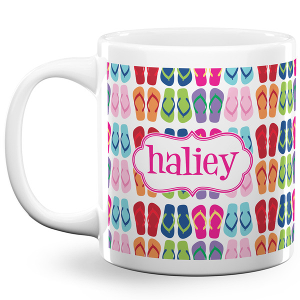 Custom FlipFlop 20 Oz Coffee Mug - White (Personalized)