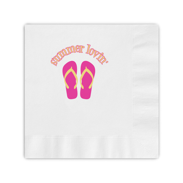 Custom FlipFlop Coined Cocktail Napkins (Personalized)