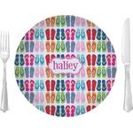 FlipFlop 10" Glass Lunch / Dinner Plates - Single or Set (Personalized)