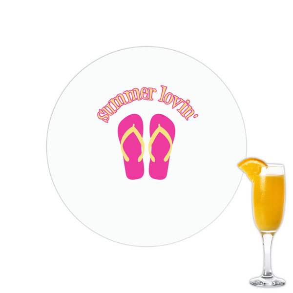 Custom FlipFlop Printed Drink Topper - 2.15" (Personalized)