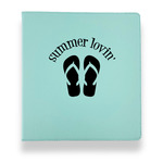 FlipFlop Leather Binder - 1" - Teal (Personalized)