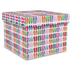 FlipFlop Gift Box with Lid - Canvas Wrapped - X-Large (Personalized)