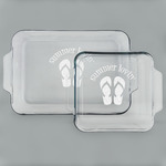 FlipFlop Set of Glass Baking & Cake Dish - 13in x 9in & 8in x 8in (Personalized)