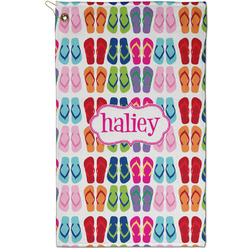 FlipFlop Golf Towel - Poly-Cotton Blend - Small w/ Name or Text