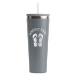 FlipFlop RTIC Everyday Tumbler with Straw - 28oz - Grey - Double-Sided (Personalized)