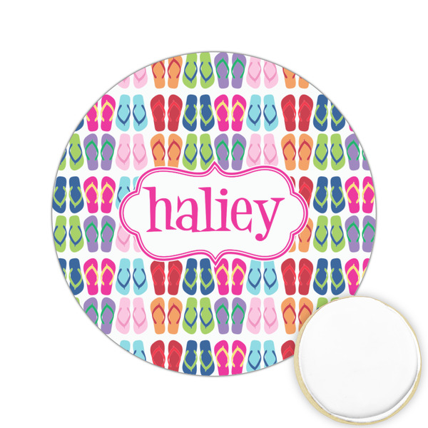 Custom FlipFlop Printed Cookie Topper - 2.15" (Personalized)