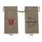 FlipFlop Large Burlap Gift Bags - Front & Back