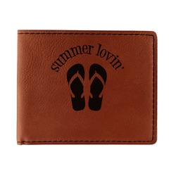 FlipFlop Leatherette Bifold Wallet - Single Sided (Personalized)