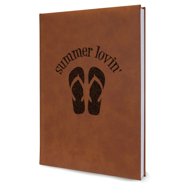 Custom FlipFlop Leather Sketchbook - Large - Double Sided (Personalized)