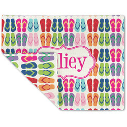 FlipFlop Double-Sided Linen Placemat - Single w/ Name or Text