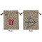 FlipFlop Medium Burlap Gift Bag - Front and Back