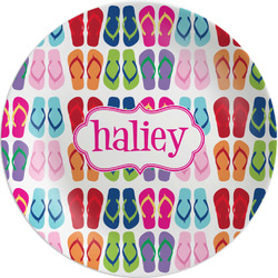 FlipFlop Melamine Salad Plate - 8" (Personalized)