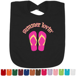 FlipFlop Cotton Baby Bib (Personalized)