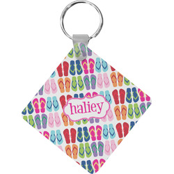 FlipFlop Diamond Plastic Keychain w/ Name or Text