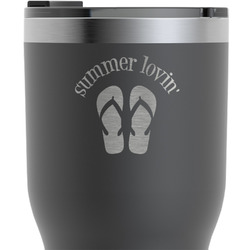 FlipFlop RTIC Tumbler - Black - Engraved Front & Back (Personalized)