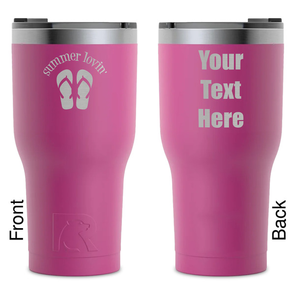 Custom FlipFlop RTIC Tumbler - Magenta - Laser Engraved - Double-Sided (Personalized)