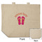 FlipFlop Reusable Cotton Grocery Bag - Front & Back View