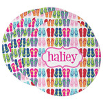 FlipFlop Round Paper Coasters w/ Name or Text