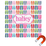 FlipFlop Square Car Magnet - 6" (Personalized)