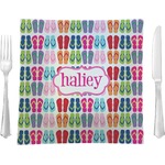 FlipFlop Glass Square Lunch / Dinner Plate 9.5" (Personalized)