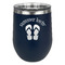 FlipFlop Stainless Wine Tumblers - Navy - Double Sided - Front