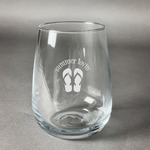 FlipFlop Stemless Wine Glass (Single) (Personalized)