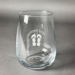 FlipFlop Stemless Wine Glass (Single) (Personalized)