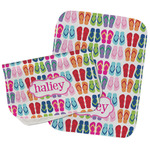 FlipFlop Burp Cloths - Fleece - Set of 2 w/ Name or Text