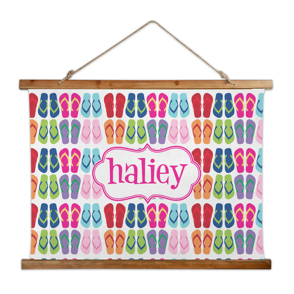 Custom FlipFlop Wall Hanging Tapestry - Wide (Personalized)