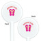 FlipFlop White Plastic 5.5" Stir Stick - Double Sided - Round - Front & Back