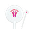 FlipFlop White Plastic 5.5" Stir Stick - Round - Closeup