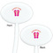 FlipFlop White Plastic 7" Stir Stick - Double Sided - Oval - Front & Back