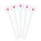 FlipFlop White Plastic 7" Stir Stick - Round - Fan View