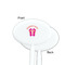 FlipFlop White Plastic 7" Stir Stick - Single Sided - Oval - Front & Back