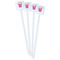 FlipFlop White Plastic Stir Stick - Double Sided - Square - Front