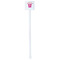 FlipFlop White Plastic Stir Stick - Double Sided - Square - Single Stick