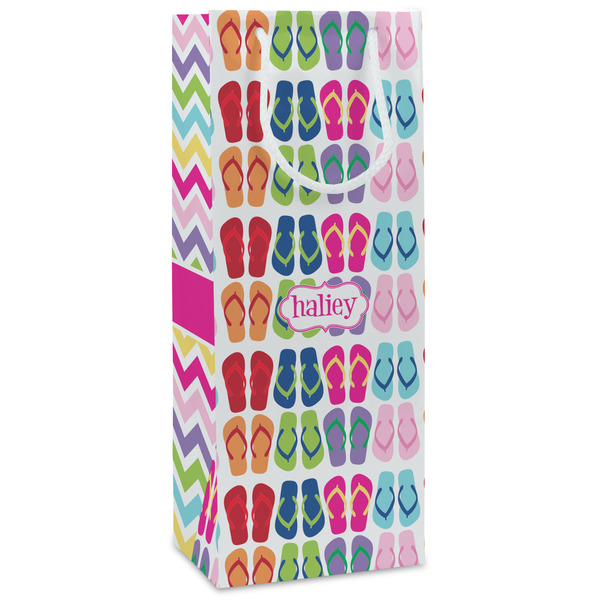 Custom FlipFlop Wine Gift Bags - Matte (Personalized)