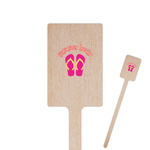 FlipFlop 6.25" Rectangle Wooden Stir Sticks - Double Sided (Personalized)