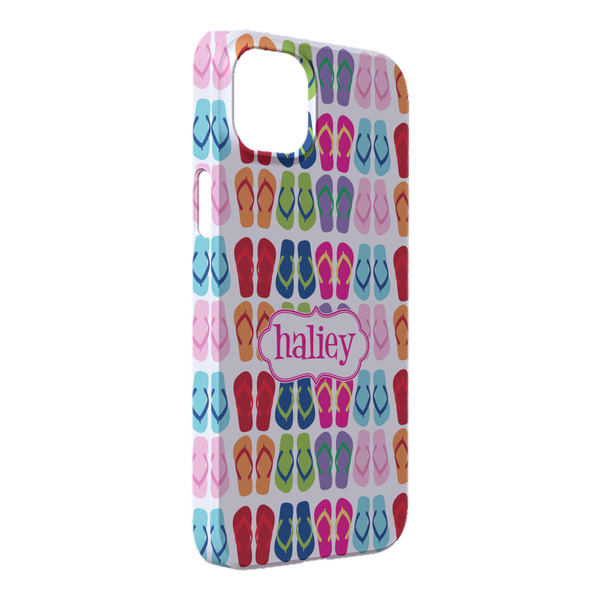 Custom FlipFlop iPhone Case - Plastic - iPhone 14 Plus (Personalized)