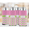 Pink & Green Dots 12oz Tall Can Sleeve - Set of 4 - LIFESTYLE