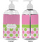 Pink & Green Dots 16 oz Plastic Liquid Dispenser- Approval- White