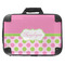 Pink & Green Dots 18" Laptop Briefcase - FRONT